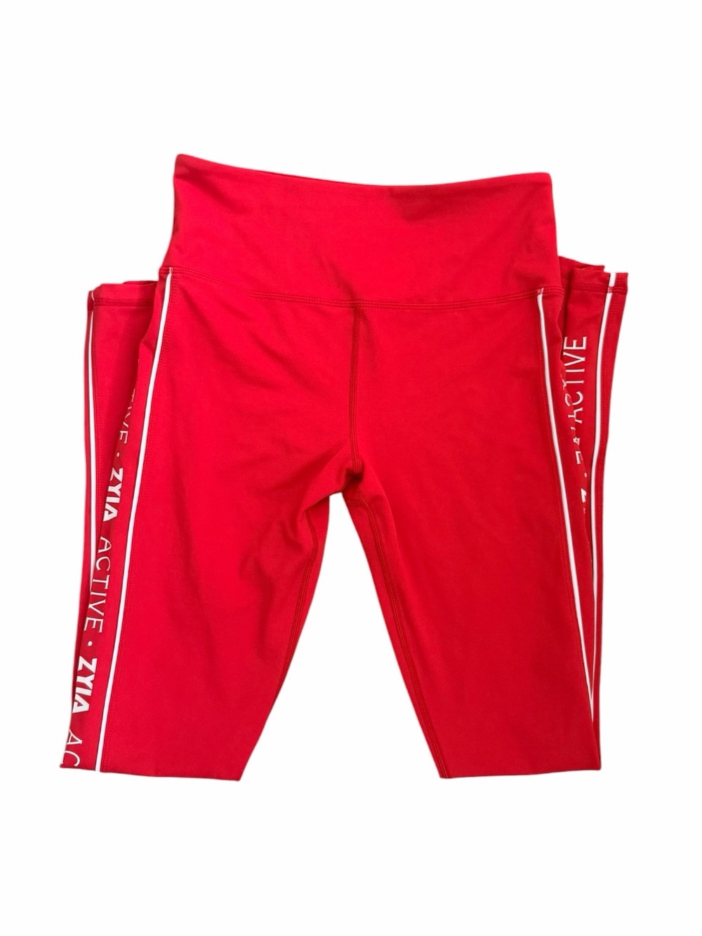 ZYIA Red' Active Performance Leggings with Side Stripe